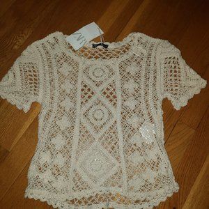 Zara crochet top